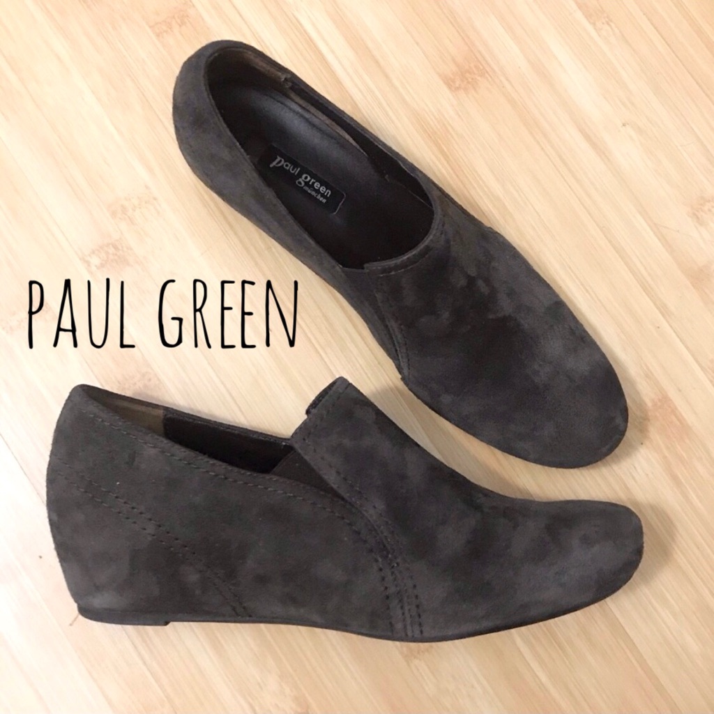 Paul Green Suede Shoes Hidden Wedges Sneakers 4.5